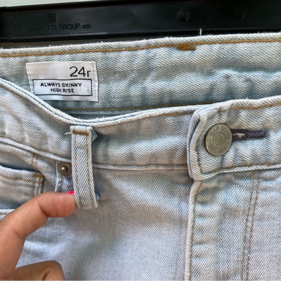 GAP Women’s Light Wash Always Skinny High Rise Jeans Size 24 Regular - Picture 3 of 10